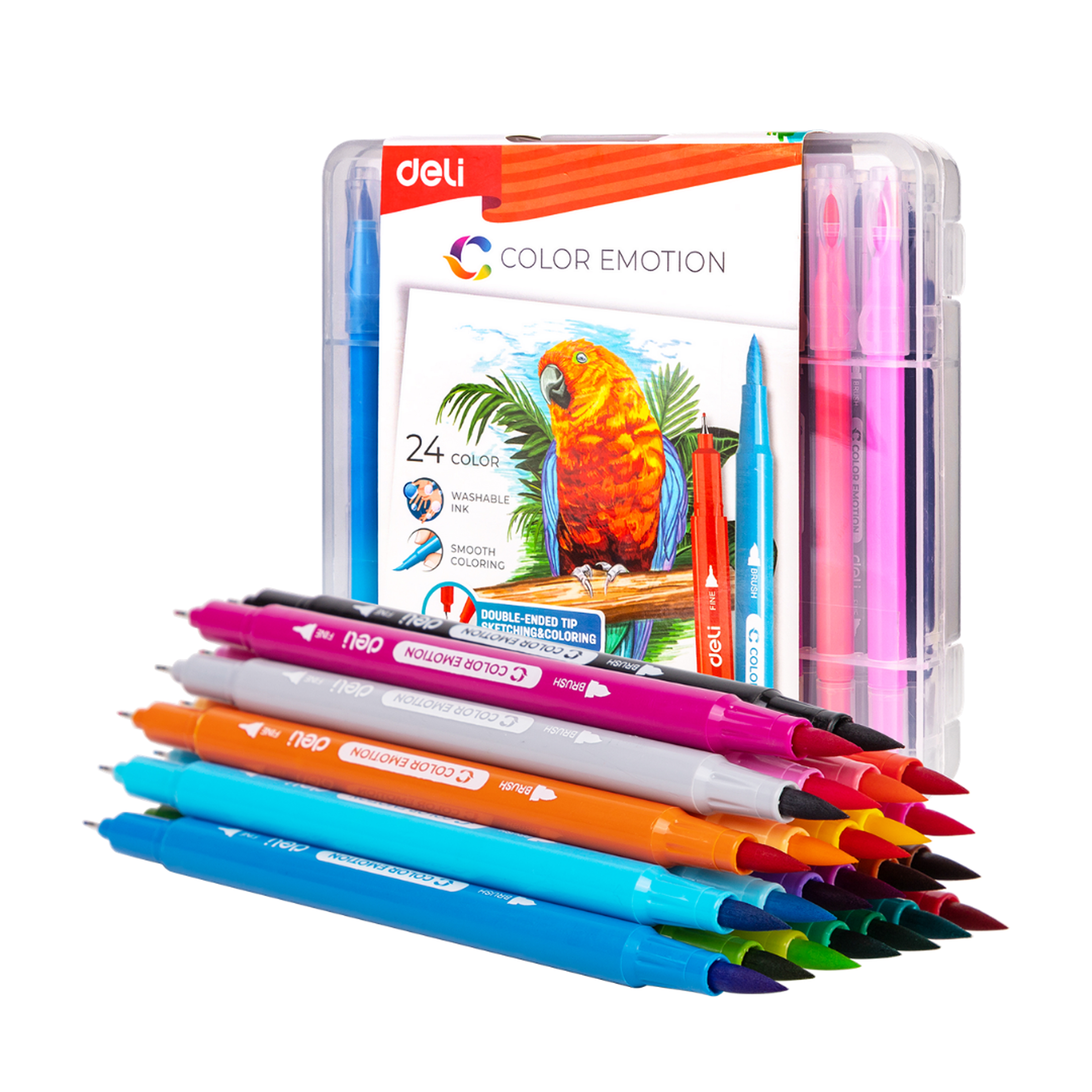 Delii Color Emotion Double Ended Marker Felt Pen Brush 